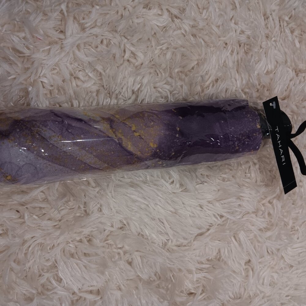 Tahari automatic open umbrella 🌂/ purple /gold / new with tags - Picture 4 of 5